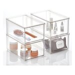 1x MDesign cosmetica-organizers – make-up box van plastic met scharnie