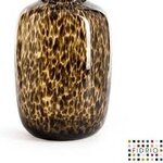 Vaas luipaardprint H30cm Fidrio Glass, Toronto, leppard