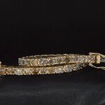 Gouden tennis armband met champagne en cognac diamanten