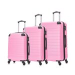Reiskoffer set RoyaltyRolls, 3PCS, roze
