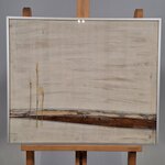 Kunstwerk Maya Wildevuur (1944-2023), Strandpalen – zijdecollage