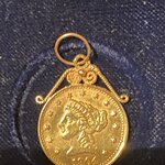 14 karaat gouden hanger coin, USA 1904