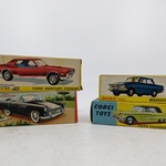 4x Miniatuur Tekno, Dinky Toys, corgi Toys