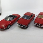 3x Schaalmodel Alfa-Romeo, diverse modellen