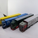 10x Miniatuur vrachtwagen o.a. Man, Daf, Scania, Volvo, diverse modell