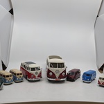 9x Miniatuur en schaalmodel Volkswagen, Transporter