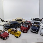 9x Schaalmodel o.a. Vw, Fiat, Trabant, diverse modellen