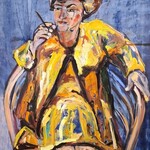 Acryl schilderij Maya Wildevuur (1944-2023), Martha, 1991