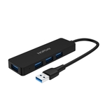 HOPDAY Ultra Slim USB 3.0 Hub 4 Poorten Zwart