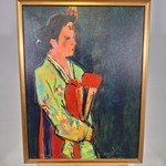 Acryl schilderij, Maya Wildevuur, Japanse vrouw, 2009