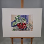 Aquarel, Maya Wildevuur, Bos radijs op krant, 1996