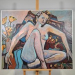 Acryl schilderij, Maya Wildevuur, Karin, 1988