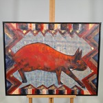 Acryl schilderij, Maya Wildevuur, Poes, 1993