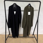 7x Jurk cashmere v-nek So Good to Wear, Billund, black en beluga