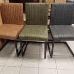 4x Eetkamerstoel industrieel flat, Grey, 2025