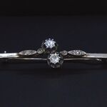 Gouden broche met diamanten