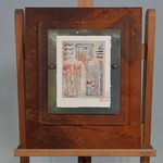 Kunstwerk op metalen plaat, P. Steeg / R. V.d. Dirks, Hoorndrager 2/5,