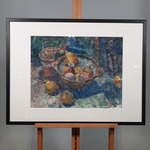 Aquarel, J. V.d. Veer, Stilleven met fruit, 1967