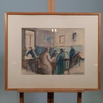 Aquarel, I. Jacobs, Café interieur 2, 1976