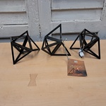 3x Decoratieve polyhedra Elevated Tetrahedron