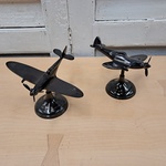 2x Decoratief vliegtuig