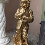 Tuinbeeld Mozart goud
