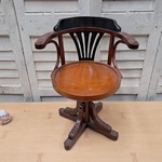 3x Purser’s Chair Gunmetal Grey, Black & Honey