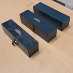3x Opberg box blauw