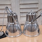 2x Industriële hanglamp