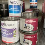 Ca. 18x Diverse soorten Vista lak en diversen
