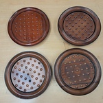 4x Houten solitaire bord