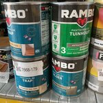 Ca. 29x Rambo diverse lak en beits