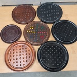 7x Houten solitaire bord
