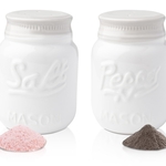 Vintage Salt &Pepper Shakers by Adorable Decorative  Aqua White