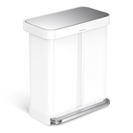 Simplehuman Prullenbak Liner Pocket Recycler 24 + 34 liter Wit Staal