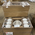 6x Kop- en schotelset cappuccino Alpina
