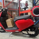 Elektrische scooter 25 km p/u, Edrive, Milano, rood