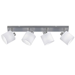 REALITY TOMMY Opbouwspot Nikkel mat excl. 4x E14 Witte kap