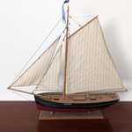 Minitatuurboot enkele mast