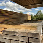 Ca. 18x Douglas balken fijnbezaagd, 75x175mm, lengte 300cm