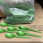 Ca. 10000x Plantware composteerbare koffie lepels, Groen