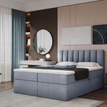 Boxspring bed 140×200 cm, Grey, 2025