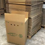 Ca. 105x Grote verzenddozen , Euro 80, dubbelgolf, Bruin
