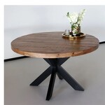 Eettafel rond mangohout 130 cm, 2025