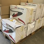 Ca. 560x Rollen Afdekfolie met masking tape