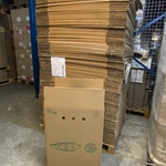 Ca. 150x Grote verzenddozen Euro 80 dubbelgolf, Bruin
