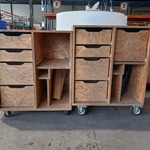 2x Houten werkbank