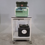 Centrifuge, koffers en verrijdbare kar, O.a. Hettich