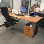 Werkplek opstelling Inofec, beuken