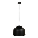 4x Hanglamp Skandina zwart met gouden binnenkant, Steinhauer Lighting,